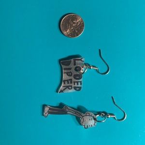 Rodrick/ Loded Diper earrings